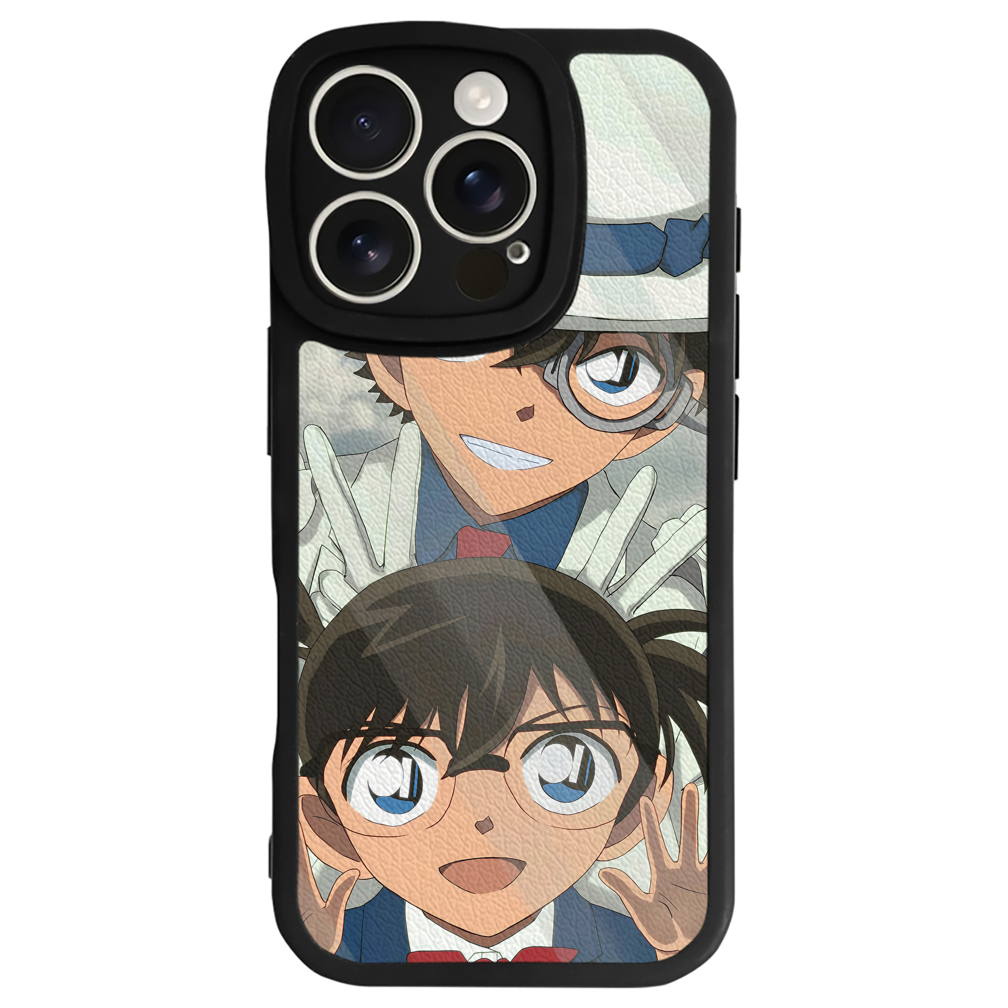 （画像用） 名探偵コナン Detective Conan 【iPhone 16シリーズ対応】シリコンスマホケース（レザー調） 材質：シリコン